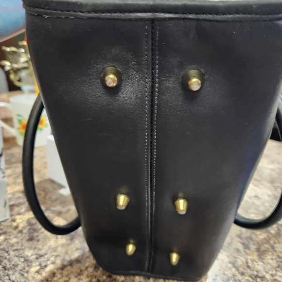 Vintage Coach Black SATCHEL Leather Bag - Picture 14 of 15